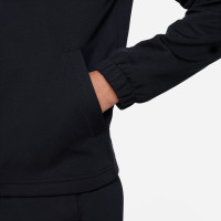 Nike Sportswear Poly Full-Zip Hooded Kids Tracksuit Black White