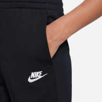 Nike Sportswear Poly Full-Zip Hooded Kids Tracksuit Black White