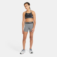 Nike Pro Slidingbroekje Meisjes Grijs Zwart Wit