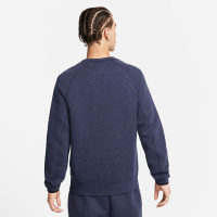 Nike Tech Fleece Crew Sweater Sportswear Donkerblauw Zwart