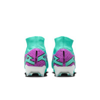 Nike Zoom Mercurial Superfly Elite 9 Gras Voetbalschoenen (FG) Turquoise Paars Zwart Wit