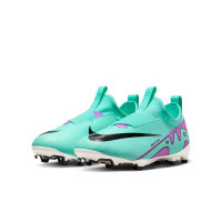 Nike Zoom Mercurial Vapor 15 Academy Veterloze Gras / Kunstgras Voetbalschoenen (MG) Kids Turquoise Paars Zwart Wit
