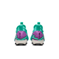 Nike Zoom Mercurial Vapor 15 Academy Veterloze Gras / Kunstgras Voetbalschoenen (MG) Kids Turquoise Paars Zwart Wit