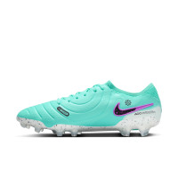 Nike Tiempo Legend Elite 10 Gras Voetbalschoenen (FG) Turquoise Zwart Paars Wit