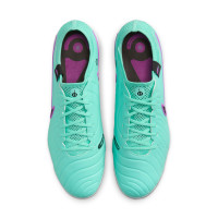 Nike Tiempo Legend Elite 10 Gras Voetbalschoenen (FG) Turquoise Zwart Paars Wit