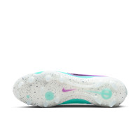 Nike Tiempo Legend Elite 10 Gras Voetbalschoenen (FG) Turquoise Zwart Paars Wit