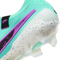 Nike Tiempo Legend Elite 10 Gras Voetbalschoenen (FG) Turquoise Zwart Paars Wit