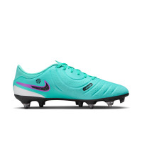 Nike Tiempo Legend Academy 10 IJzeren-Nop Voetbalschoenen (SG) Anti-Clog Turquoise Zwart Paars Wit