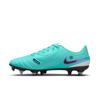 Nike Tiempo Legend Academy 10 IJzeren-Nop Voetbalschoenen (SG) Anti-Clog Turquoise Zwart Paars Wit