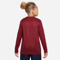 Nike Park VII Kids Long Sleeve Football Shirt Dark Red White