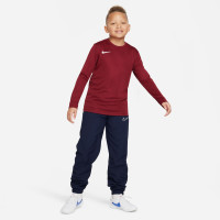Nike Park VII Kids Long Sleeve Football Shirt Dark Red White