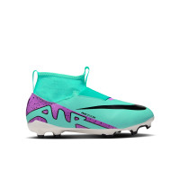 Nike Zoom Mercurial Superfly 9 Academy Veterloze Gras / Kunstgras Voetbalschoenen (MG) Kids Turquoise Paars Zwart Wit