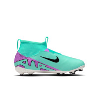 Nike Zoom Mercurial Superfly 9 Academy Veterloze Gras / Kunstgras Voetbalschoenen (MG) Kids Turquoise Paars Zwart Wit