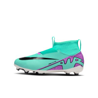 Nike Zoom Mercurial Superfly 9 Academy Veterloze Gras / Kunstgras Voetbalschoenen (MG) Kids Turquoise Paars Zwart Wit