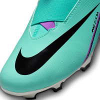 Nike Zoom Mercurial Superfly 9 Academy Grass/ Artificial Grass Football Shoes (MG) Kids Turquoise Purple