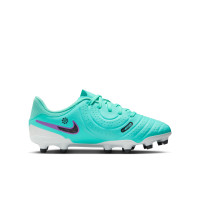 Nike Tiempo Legend Academy 10 Grass/ Artificial Grass Football Shoes (MG) Kids Turquoise Black Purple