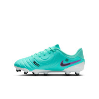 Nike Tiempo Legend Academy 10 Grass/ Artificial Grass Football Shoes (MG) Kids Turquoise Black Purple