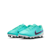 Nike Tiempo Legend Academy 10 Grass/ Artificial Grass Football Shoes (MG) Kids Turquoise Black Purple