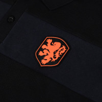 KNVB Polo Logo Black Grey Orange