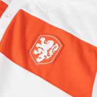 KNVB Polo Logo White Orange