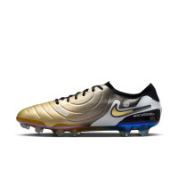 Nike Tiempo Legend 10 Elite Gras Voetbalschoenen (FG) Goud Zwart Wit