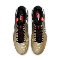 Nike Tiempo Legend 10 Elite Gras Voetbalschoenen (FG) Goud Zwart Wit