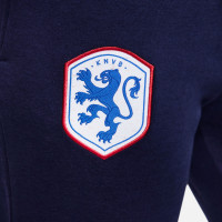 Nike Nederland Fleece Hooded Trainingspak 2023-2025 Dames Donkerblauw Rood Wit