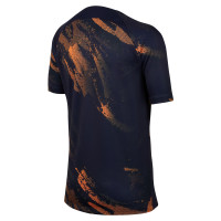 Nike Nederland Pre-Match Training Shirt 2023/2024 Kids Dark Blue Orange