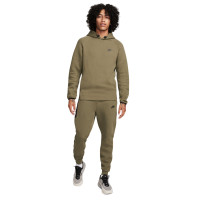 Nike Tech Fleece Hoodie Sportswear Olijfgroen Zwart