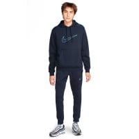 Nike Sportswear Fleece Tracksuit Hooded Dark Blue
