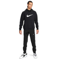 Nike Sportswear Fleece Trainingspak Hooded Zwart Wit Grijs