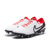 Nike Tiempo Legend 10 Elite Iron-Nop Football Shoes (SG) Pro Player White Black Bright Red