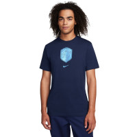 Nike Nederland Crest T-Shirt 2023-2025 Donkerblauw