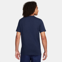 Nike Nederland Crest T-Shirt 2023-2025 Donkerblauw