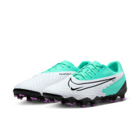 Nike Phantom Academy GX Gras / Kunstgras Voetbalschoenen (MG) Turquoise Zwart Wit Paars