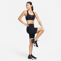 Nike Sportbeha Light Support Swoosh Zwart Wit