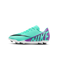 Nike Mercurial Vapor 15 Club Grass/ Artificial Grass Football Shoes (MG) Kids Turquoise Purple