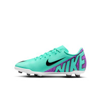 Nike Mercurial Vapor 15 Club Grass/ Artificial Grass Football Shoes (MG) Kids Turquoise Purple