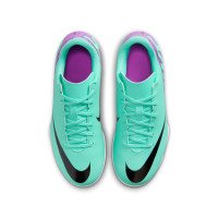 Nike Mercurial Vapor 15 Club Grass/ Artificial Grass Football Shoes (MG) Kids Turquoise Purple