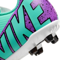 Nike Mercurial Vapor 15 Club Grass/ Artificial Grass Football Shoes (MG) Kids Turquoise Purple