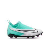 Nike Phantom GX Academy Dynamic Fit Gras / Kunstgras Voetbalschoenen (MG) Kids Turquoise Paars