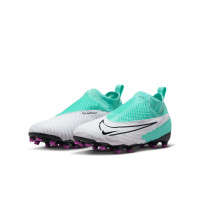 Nike Phantom GX Academy Dynamic Fit Gras / Kunstgras Voetbalschoenen (MG) Kids Turquoise Paars