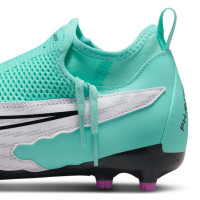 Nike Phantom GX Academy Dynamic Fit Gras / Kunstgras Voetbalschoenen (MG) Kids Turquoise Paars