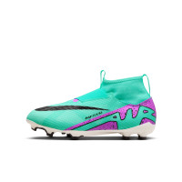 Nike Zoom Mercurial Superfly 9 Pro Gras Voetbalschoenen (FG) Kids Turquoise Paars