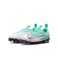 Nike Phantom GX Academy Gras / Kunstgras Voetbalschoenen (MG) Kids Turquoise Paars
