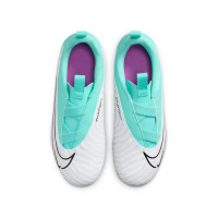 Nike Phantom GX Academy Gras / Kunstgras Voetbalschoenen (MG) Kids Turquoise Paars