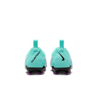 Nike Phantom GX Academy Gras / Kunstgras Voetbalschoenen (MG) Kids Turquoise Paars