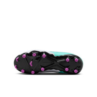 Nike Phantom GX Academy Gras / Kunstgras Voetbalschoenen (MG) Kids Turquoise Paars