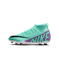 Nike Mercurial Superfly 9 Club Gras / Kunstgras Voetbalschoenen (MG) Kids Turquoise Paars