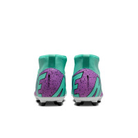 Nike Mercurial Superfly 9 Club Gras / Kunstgras Voetbalschoenen (MG) Kids Turquoise Paars